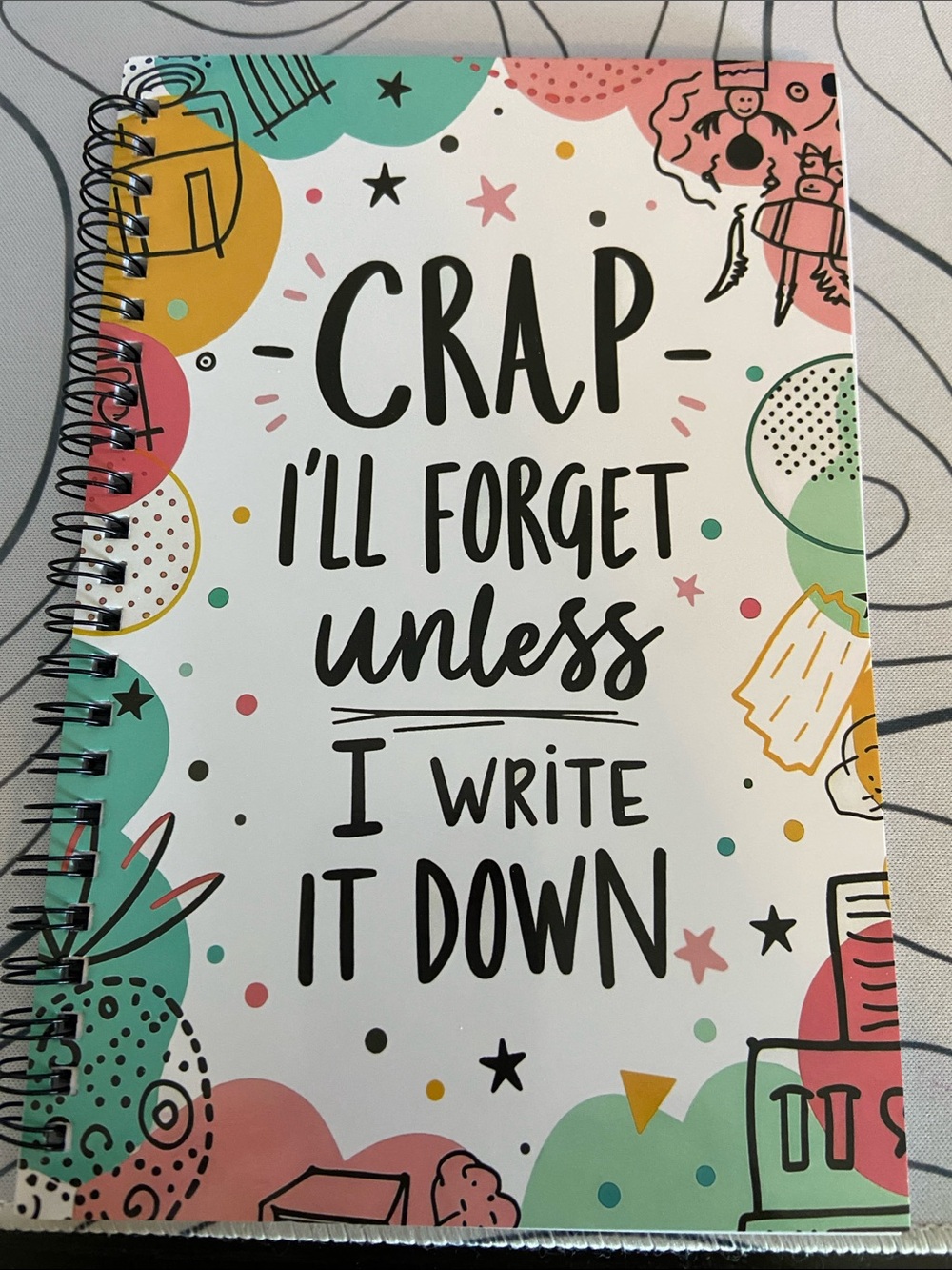 Spiral Notebook - Multicolor Cover - Compact Home Office Journal